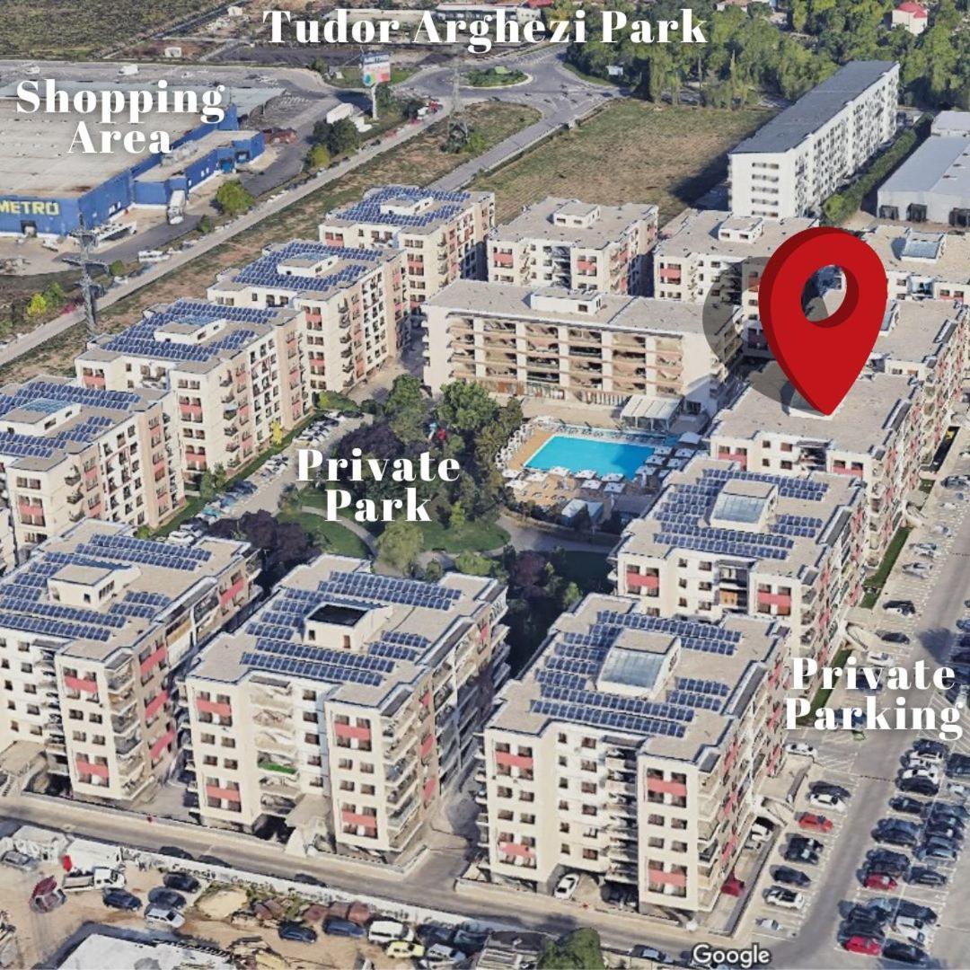 Apartment Solar D3, Private Parking, One Bedroom Bukarest Exteriör bild